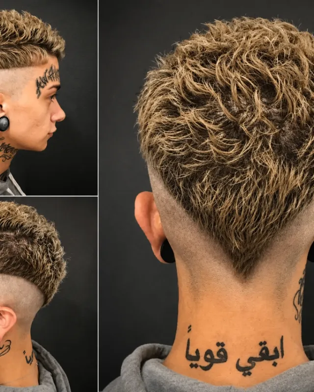 Collage of client cuts with textured design detail by Tami Lee